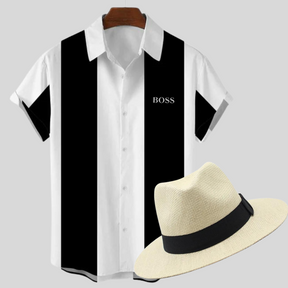 Kit Camisa B0SS Cariben + Chapéu Panamá Branco