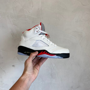 Jordan 5 Retro Fire Red Silver Tongue (Pronta Entrega)