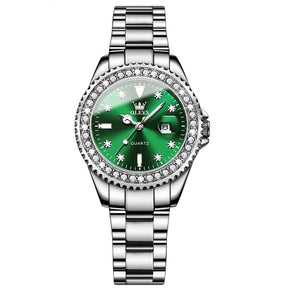 Relógio OLEVS Diamante Green - Feminino