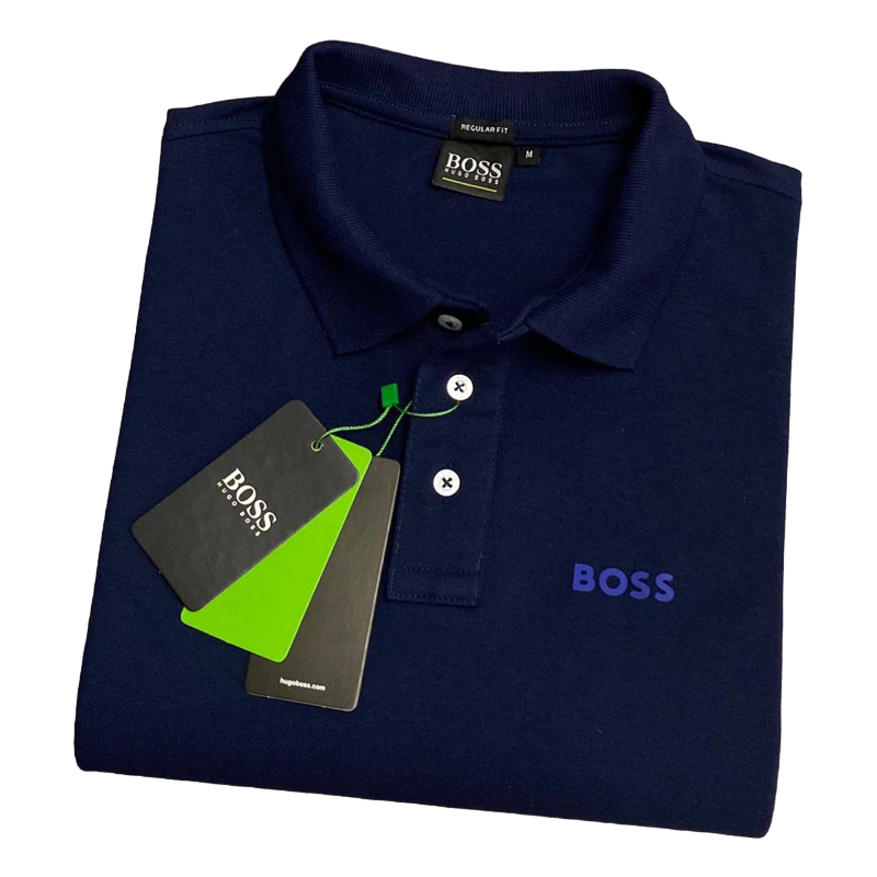 CAMISETA POLO MASCULINA HBOSS MONOCROMÁTICA