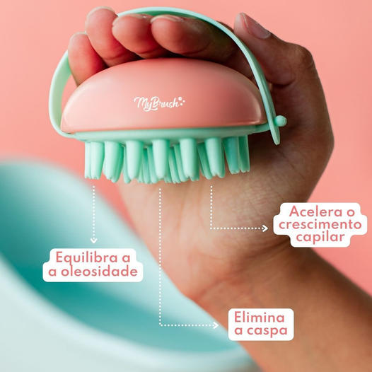 Escova Ortopédica 3 em 1 Brush™ - Massagem, Elimina Caspa, Equilibra Oleosidade