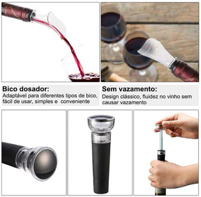 Abridor de Vinho Elétrico - 3 Brindes Grátis!